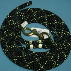 Nylon Lead Rope - 2 Color -Horse Set Sales Store 114408 010 nylon lead rope black lime 82211 75821.1537223146