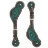 Turquoise Cross Turquoise Flower Spur Strap