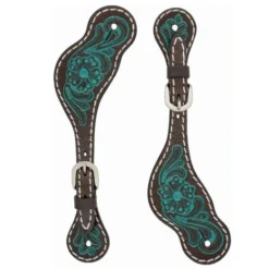 Turquoise Cross Turquoise Flower Spur Strap