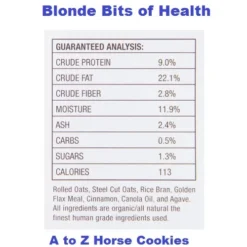 A To Z Horse Cookies Original And Blonde Bits -Horse Set Sales Store blonde bits nutrition label a to z 56998.1659552831
