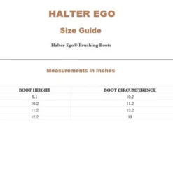 Halter Ego Brushing Boots -Horse Set Sales Store brushing boots size guide halter ego 10482.1682645949