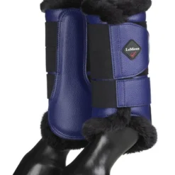 LeMieux Fleece Lined Brushing Boots -Horse Set Sales Store fleece lined brushing boots ink blue pair 4040 lemieux 09447.1636831558