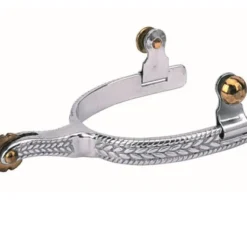 Weaver Leather Weaver Engraved Rosebud Rowel Roping Spur - Ladies