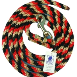 Nylon Lead Rope - Multi-Color 16 Nylon Lead Rope - Multi-Color -Horse Set Sales Store lead rope red black tan 05554.1597953951