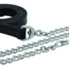 Perri's Leather Lead With Chrome Chain