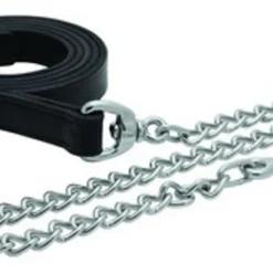 Perri's Leather Lead With Chrome Chain
