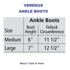 Veredus TR PRO Ankle Boots -Horse Set Sales Store size chart ankle boots veredus 31558.1603573292