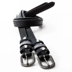 Kavalkade Crystal Leather Spur Straps -Horse Set Sales Store spur strap grey blk grey hero 668 06 kavalkade 91064.1685496495